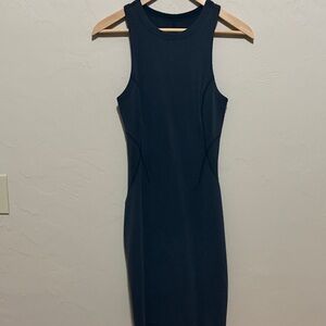 Lululemon Ribbed Softstreme Black Slim Fit Tank Dress. Excellent Condition!